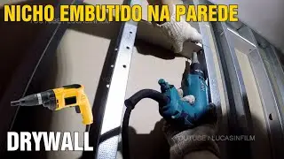 NICHO DE GESSO ILUMINADO USANDO A PRÓPRIA PAREDE DE DRYWALL