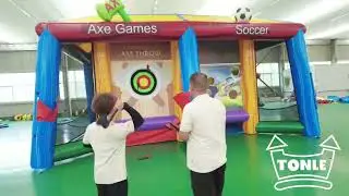 Get ready for action with our 6-in-1 inflatable sports arena!