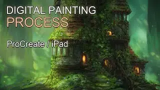 ProCreate iPad Pro Digital Painting - Fairy House - Time-lapse