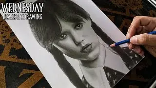 Рисуем Уэнсдей Аддамс | скоростное рисование