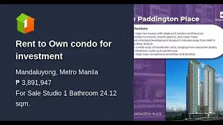 Rent to Own condo for investment
