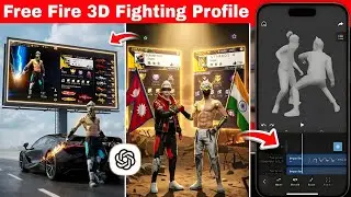 Free Fire 3D Fighting Profile Reel Editing Tutorial | New Trend Free Fire 3D Profile Photo Editing 😍