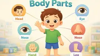 Body Parts for Kids | Learn Body Parts Name Easily #kids #kidslearning #nurseryrhymes #bodypartsname