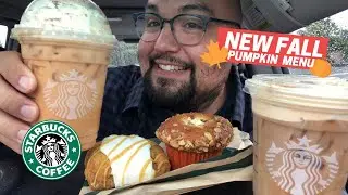 Starbucks NEW Pumpkin Spice Latte + Fall 2020 Menu Mukbang 🎃
