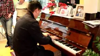 Terrence Ma messing on the piano