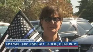 Greenville GOP hosts Back the Blue, voting rally