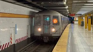 [RARE] MTA NYCT: Rerouted 2nd Av-Houston St bound R68 (D) Train via 8th Avenue at 14th Street