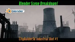 Blender 3d Scene Breakdown: CityBuilder3d Industrial Trailer setup #1