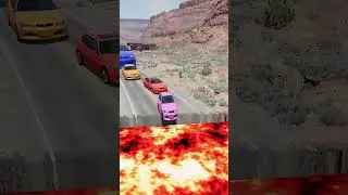 Reverse Big and Small Cars vs Unfinished Road &ndash; BeamNG.drive #shorts #beamngdrive #automobile #usa
