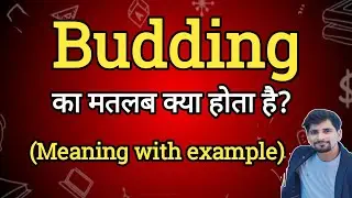Budding Meaning in Hindi | Budding Ka Matlab kya Hota hai| English to Hindi dictionary