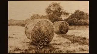 How To Create Pyrography Landscape Drawing On Wood