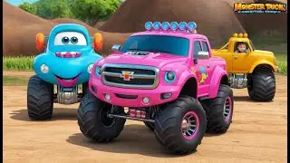 Monster Truck Counting Fun | Kids Holiday Song | City Party Ride