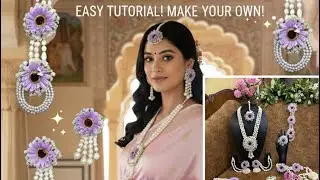 DIY Baby Shower Flower Jewelry Set at Home | Easy Tutorial for Floral Godh Bharai Jewellery