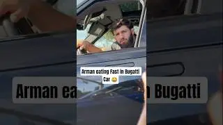 arman Tsarukyan Eating Fast In Bugatti Car 😂 #arman #armani #tsarukyan #eating
