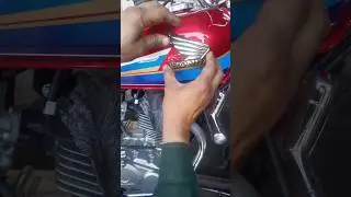 fuel tank monogram fitting Honda CG 125 bike #youtubeshorts #motorcycle #shorts #kaleemautos
