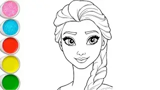 How to draw Elsa frozen Anna drawing easy for kids | Elsa Anna drawing with colour Elsa drawing easy