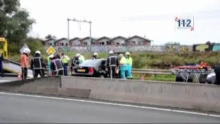 Ongeval met meerdere auto's op de N200 te Halfweg