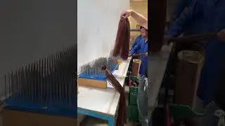African synthetic wig making, pre-processing: color mixing. Wig making skills. Handmade. (289)
