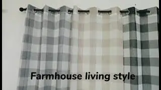 Buffalo Plaid Check Sheer Curtains