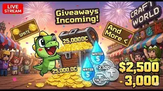 Giveaways incoming — 25,000 Dynocoins, 2,500 WATER, 3,000 Tacoins, and more 👀
