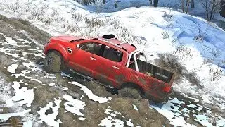 Ford Ranger 4X4 Offroad | Ruta por mapa Nevado con mucho Lodo