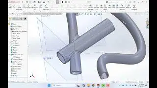 Set up SOLIDWORKS 2025 model for flow simulation of pipes / arteries.