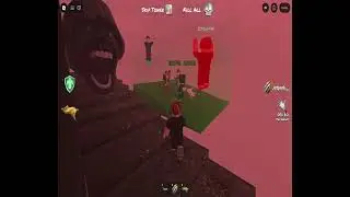 Playing Tower climbing game on Roblox
