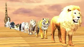 Paint Animals Gorilla Cow Lion Elephant Dinosaurs Fountain Crossing Animal Cartoon