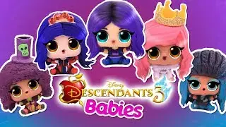 DESCENDANTS 3 👑 MAL, EVIE, UMA, & MORE into BABIES! 🔮 with LOL Surprise Dolls! Toy Transformations