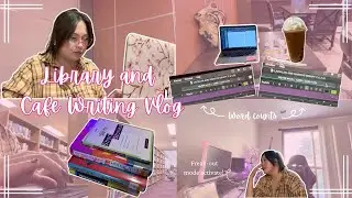 CAFE AND LIBRARY WRITING VLOG ☕️ 📚