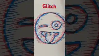 Easy way to draw Glitch effect #shorts #drawing #glitch