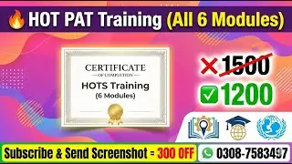 HOT PAT Training All 6 Modules Complete Guide | Certificate | Bukhari Taleemat