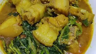 Pork curry with mustard leaves Manipuri style