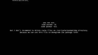 How to delete cache files on Arch linux