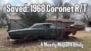 I saved this 4 speed 1968 Coronet R/T from being crushed! 440 big block RT shell will live again!