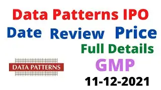 Data Patterns IPO | Data Patterns IPO GMP Today | Data Patterns IPO GMP | Data Patterns GMP Today