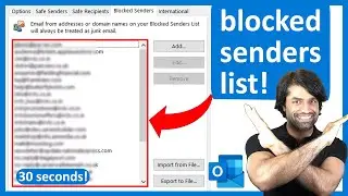 How to view blocked senders in Outlook