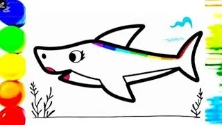 Mammy shark Drawing🎨🦈 step by step in easy way for kids&beginners#drawing #easydrawing#babyshark 