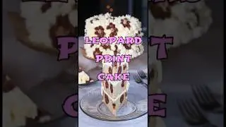 Easy Leopard Print Cake design! #vegan #cake #baking #shorts