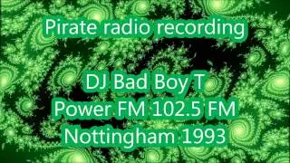 DJ Bad Boy T - Power FM 102.5 Nottingham - 1993 Jungle Pirate Radio