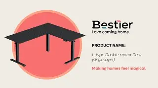 Bestier L-Shaped Desk with Double Motor
