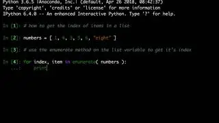 Python - How To Access Index For Items In a List