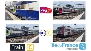 ( RER C ) Les Z20500, Z20900, Z8800 et Z5600 avec claquements sur la Ligne C du RER