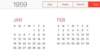 1959 Calendar