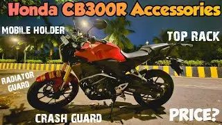 Honda CB300R Accessories: Full Review of Crash Guard & Top Rack