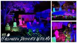 Halloween Decorate With Me 2022 | Spooky Outdoor Decor | Halloween Graveyard | DIY Faux Candles