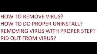 how to remove virus from pc?