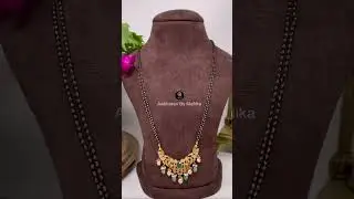 Latest Gold Black Beads Chain | Simple Black Beads #shorts #blackbeads #goldjewellery