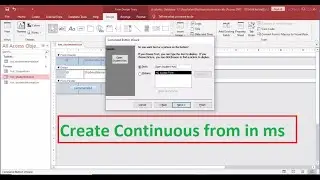 How to create Continuous form? | Ms Access - best free tutorials