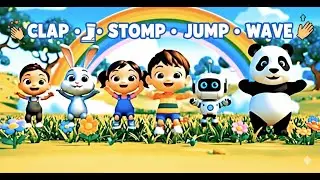 LIVE Kids Music 🎶 Clap Stomp Jump Wave | Action Songs for Toddlers (1&ndash;5)